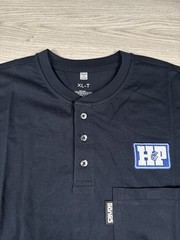 Crude Shirt Men XL Dark Navy Blue CAT2 Work Henley Workwear Fire Resistant Tall