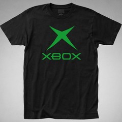 XBOX T-SHIRT tee microsoft console y2k retro logo duke original controller 360