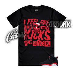6 Infrared Salesman Black Light Crimson Solar Red T Shirt Match SICK