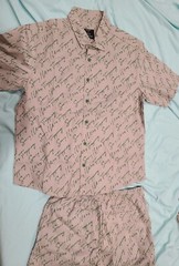 Sorry I Was Trapping Men’s Grey Shirt & Drawstring Shorts Size L New