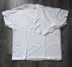 Fruit of the Loom cotton men’s crew white t-shirts Lot of 6 3XL/2XG new open box