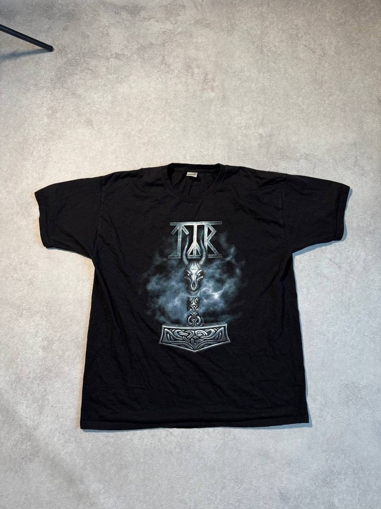 TYR “Hail To The Hammer” Band T-Shirt XL Black Folk Metal Fruit of the Loom