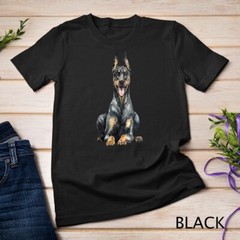 Watercolor Portrait Doberman Pinscher For Dog Owners Unisex T-shirt