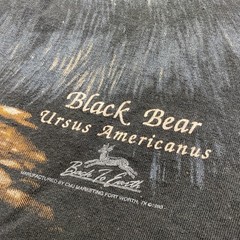 Vintage Bear Nature Shirt Mens XL Black 90S All Over Print Wisconsin USA MADE