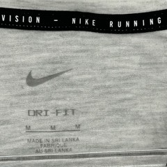 Nike Running Shirt Mens Medium Gray Dri FIT Run Division Core Training Top New