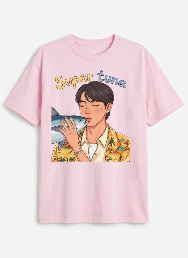 Super Tuna Jin T-Shirt, Kim Seokjin Funny Kpop Tee, BTS Jin Fan Merch