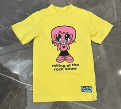 Y2K Porter Robinson Rock Shirt Merch Rolling At The Rock Show Yellow Small RARE