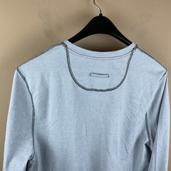 New Ocean Coast men’s XL gray cotton LS Henley pull over shirt