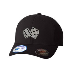 Flexfit Hats for Men & Women Dice Embroidery Polyester Dad Hat Baseball Cap