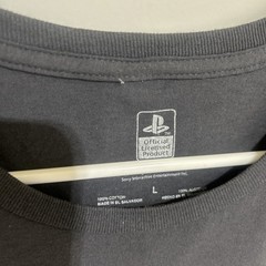 NWOT Official PLAYSTATION 100% Cotton TEE / T-Shirt Size LARGE Dark Gray