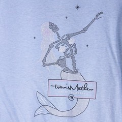 Travis Mathew Skeleton Mermaid T Shirt Mens XL Blue Life of The Party Graphic