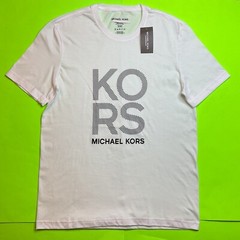 MICHAEL KORS Men’s Short Sleeve T-Shirt Size MEDIUM White w/Black NEW