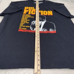 Pulp Fiction T- Shirt Men’s XL Movie Promo Graphic Print Black Short Sleeve Tee