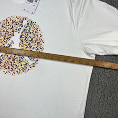 Jordan Mens White Multi Color Confetti Jumpman Graphic T-Shirt FN6006-100 XL