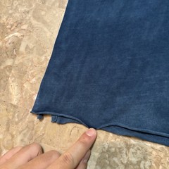 Cotton Citizen Shirt Mens Large Blue Short Sleeve Raw Split Hem 100% Supima USA