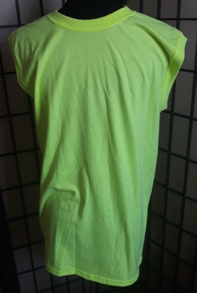 Neon Fruit Of The Loom Irregular S. Cotton Polyester Blend T-shirt NEVER WORN