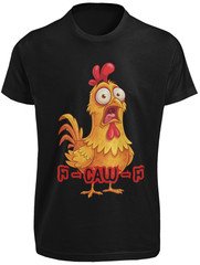 F-CAW-F Funny T-SHIRT F CAW F Rude Rooster Chiicken Crowing Dad Joke Quote Pun