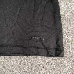 Orvis Shirt Mens Large L Black Gray Long Sleeve Rayon Blend Crew Neck Sweater
