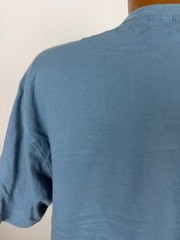 Vintage 90s Blank Shirt XL Oversize Minimal Slate Blue Midweight Cotton Route 66