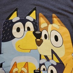 Bluey Family T-Shirt Unisex Medium Blue 50/50 Cotton-Poly Short Sleeves