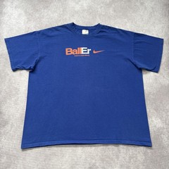 Vintage Nike Parody Shirt Mens XL Blue Basketball Funny Skate