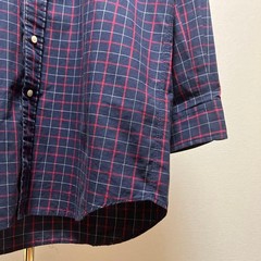 Ralph Lauren BLAKE BD Check Shirt M Navy Red White Collared For 14Y+ Japan
