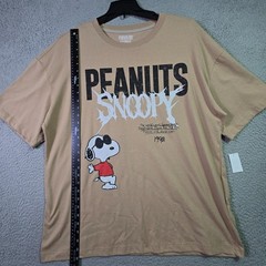 Peanuts® Snoopy Shirt Mens 2XL Brown Distressed Charlie Brown Baggy Street NWT