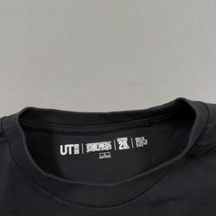 Uniqlo Shirt Mens Large Black One Piece Luffy Law Anime Graphic T-Shirt Tee