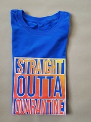 Straight Outta Quarantine Social Distancing Pandemic Graphic T-Shirts Large New
