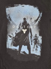 Bungie Black Destiny Early Print Graphic Video Game Promo T Shirt Size S Unisex