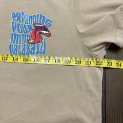 Valabasas Expand Your Mind T Shirt Mens M Tan Graphic Back Print 100% Cotton