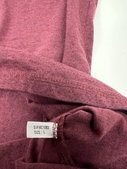 BYLT Basics Crew Neck T Shirt Mens Size L Large Maroon Straight Hem S/S EUC