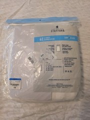 Stafford Men’s White A-shirts 4 Pk Blended Cotton. Quick Dry 46-48 Chest. XLT