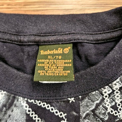 Timberland AOP Logo Streetwear Skate Y2K Graphic T Shirt Black XL