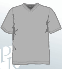 John Son Premium Quality Grey V-Neck Shirt M-4XL 100% Cotton Piranha Records