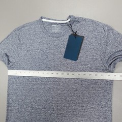 Kenneth Cole The Linen Knit Crew Neck Shirt S/S Lightweight Stretch Navy