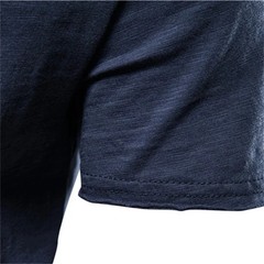 Brand Quality 100% Cotton Men T-shirt V-neck Fashion Design Slim Fit Soild Male