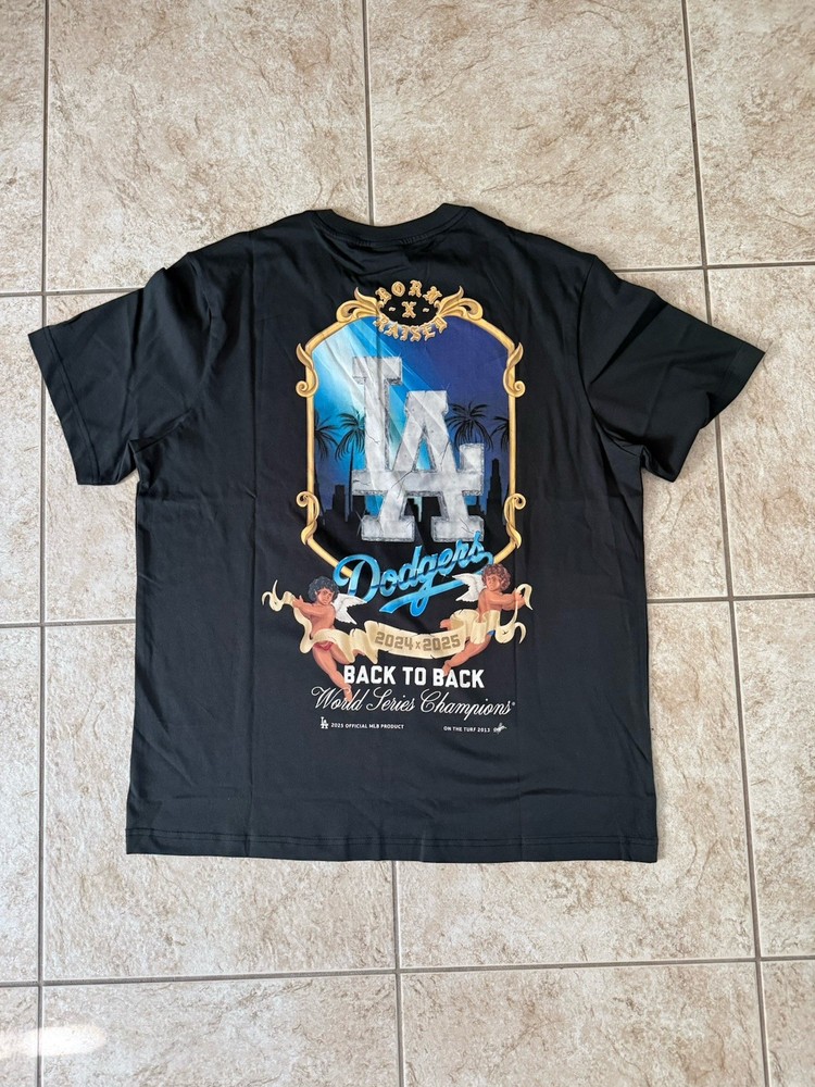 Born X Raised LA Dodgers Opening Day T-shirt AUTHENTIC Cherub Angel Tee Size XL