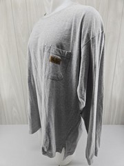 Walls Work Wear Men XXL Pocket Tshirt Long Sleeve Cotton Blend Gray