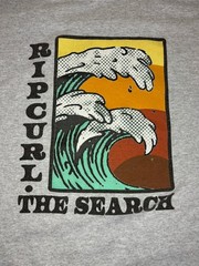 Rip Curl The Search Long Sleeve T-Shirt Men’s Large Gray Surf Graphic Tee Beach
