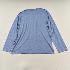 Gap Long Sleeve Henley Shirt Mens XXL Blue Everyday Soft Cotton Poly Blend NEW