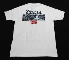 Tee Luv Unisex Adult’s Coors Banquet Beer Front Back Tee EJ3 White Medium NWT