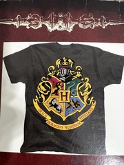 Harry Potter Hogwarts Shirt Mens Large Charcoal Gray Crest Graphic Bioworld