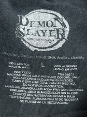 Demon Slayer Shirt Men L Fits Medium Black Anime Comic Manga TV Show Promo