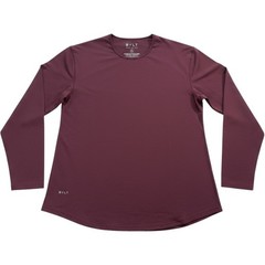 BYLT Drop Cut Lux Long Sleeve Shirt Mens XL Maroon Athletic Curved Hem