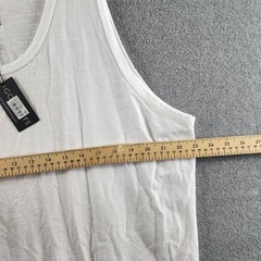 Goodlife Sun Faded Slub Scallop Tank Men’s XXL White Solid Scoop Neck Pullover
