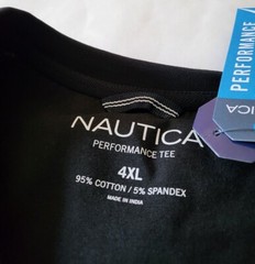 NAUTICA Mens t-shirt crew neck Size 2XL 3XL Navy Black short sleeve