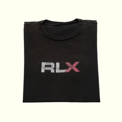 RALPH LAUREN POLO SPORT RLX VTG Y2K RETRO DISTRESSED FADED BLACK T SHIRT SZ L
