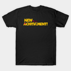 New Achievement Unlocked T-Shirt Retro Dungeon System Graphic Tee Sci-Fi Apparel