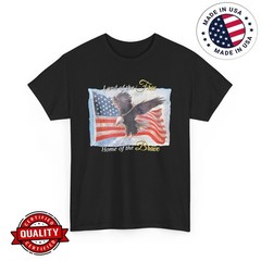 Retro Land of the Free Home of the Brave T-Shirt TV3742